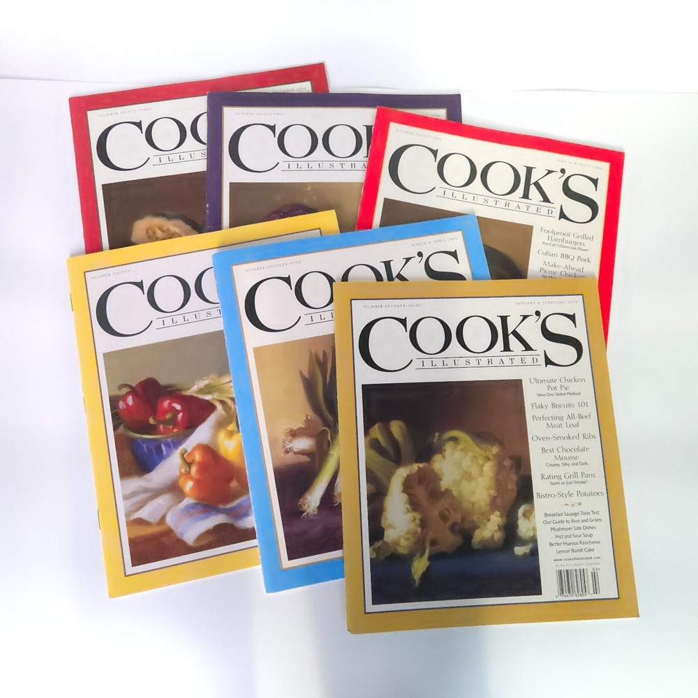 2006‎ Cook's Illustrated Cooking Magazine Back Issues Lot of 6 Complete Year